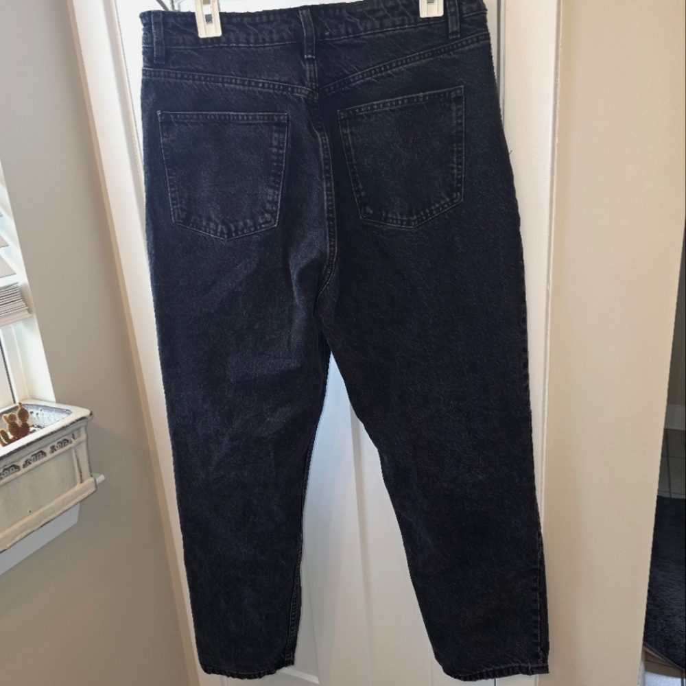 Zara Black Mom Fit Jeans with High Waist - Picture 4 of 10